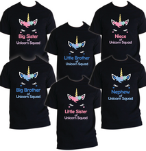 Load image into Gallery viewer, Unicorn Squad Birthday Matching T-shirts Party Family Kid shirt Mom, dad Reunion