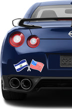 Load image into Gallery viewer, El Salvador USA Unity Flags Decal Car Window Laptop Vinyl Sticker Salvadorian