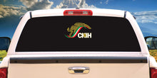 Load image into Gallery viewer, Mexican Eagle Decal escudo car window vinyl sticker Decal Gobierno de Mex Chihuahua Estado Mexican Flag MX CHIH Trokiando sticker Trokitas