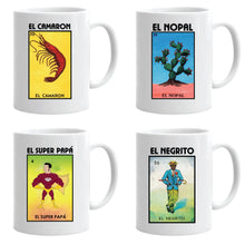 Load image into Gallery viewer, Loteria Mexican Bingo Mug Mexican Mug Gift Celebration Lottery Game Funny Mug MEX Mug Hispanic Mug Coffee drink mug