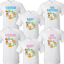 Load image into Gallery viewer, Monkey Birthday T Shirt Family matching celebration reunion party tee Gorilla