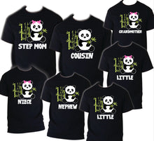 Load image into Gallery viewer, Family Matching Panda Birthday Party T-shirts Shirt Celebration Reunion Kids Boy