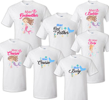 Load image into Gallery viewer, Mermaid Family Matching Birthday Party T-shirts Shirt Celebration Reunion Kids 2