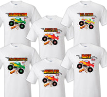Load image into Gallery viewer, Monster TrucK Family T-shirt Birthday Matching Party Celebration Reunion Jam