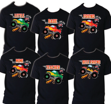 Load image into Gallery viewer, Monster TrucK Family T-shirt Birthday Matching Party Celebration Reunion Jam