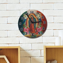 Load image into Gallery viewer, Virgin of Guadalupe Wall Clock | Virgen Clock | Guadalupana wall clock lupita | Virgen de Guadalupe reloj | jesus mother clock