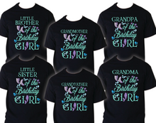 Load image into Gallery viewer, Mermaid Family Matching Birthday Party T-shirts Shirt Celebration Reunion Kids 3