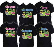 Load image into Gallery viewer, Dinosaur t shirt Birthday Matching Party Family Kid Tshirt Mom, dad, sister 2