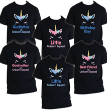 Load image into Gallery viewer, Unicorn Squad Birthday Matching T-shirts Party Family Kid shirt Mom, dad Reunion