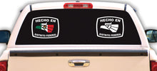 Load image into Gallery viewer, Hecho en Distrito Federal letters Decal Car Window Laptop Flag Vinyl Sticker Mexico DF Mexican Sticker, Trucking, Trokiando Trucks decal Mex