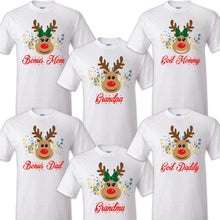 Load image into Gallery viewer, Reindeer Shirts Matching Pajamas, Deer Matching Shirt, Matching Xmas, Reindeer Outfit, Christmas Matching Tees, Family Matching Reno Tee