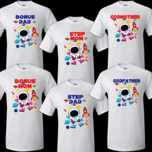 Load image into Gallery viewer, Astronaut Family Matching Birthday Party T-shirts Celebration Reunion Space moon