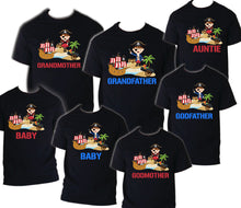 Load image into Gallery viewer, Pirate T shirt Captain Sailing tee Family Birthday Matching Party Celebration