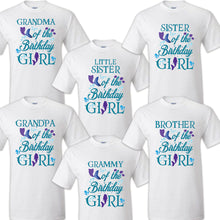 Load image into Gallery viewer, Mermaid Family Matching Birthday Party T-shirts Shirt Celebration Reunion Kids 3