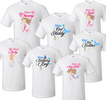 Load image into Gallery viewer, Mermaid Family Matching Birthday Party T-shirts Shirt Celebration Reunion Kids 2