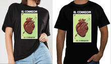 Load image into Gallery viewer, El Corazon T shirt / Raglan Loteria Shirt Mexican Bingo Funny Polaca Lottery Game heart