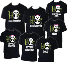 Load image into Gallery viewer, Family Matching Panda Birthday Party T-shirts Shirt Celebration Reunion Kids Boy
