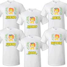 Load image into Gallery viewer, Lion Birthday T Shirt Family matching celebration reunion party tee kid Jungle