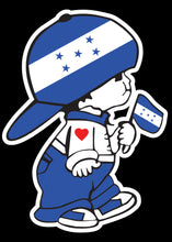 Load image into Gallery viewer, Honduras Boy Decal Car Window Vinyl Sticker Honduras flag with boy Sticker Monito Hondurenodecal