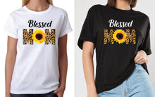 Load image into Gallery viewer, Blessed Mom Sunflower TSHIRT / RAGLAN, Spring Shirt, Summer Shirt, Women’s Shirt, Gift tee