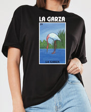 Load image into Gallery viewer, La Garza T-Shirt / Raglan / Hoodie Loteria Tee Shirt Mexican Bingo Funny woman Lottery Game Heron