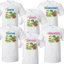 Load image into Gallery viewer, Dinosaur t shirt Birthday Matching Party Family Kid Tshirt Mom, dad, sister 2