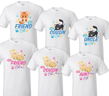 Load image into Gallery viewer, Cat birthday shirts Matching Family First birthday bee outfit/ Kitty tee Mommy