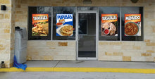 Load image into Gallery viewer, Pupusa sign Window Sticker Salvadorian Food Truck Concession Vinyl Restaurant