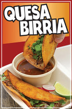 Load image into Gallery viewer, Quesabirria Decal Window Sticker Mexican Food Truck Concession Vinyl Restaurant