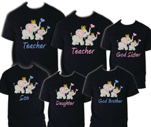 Load image into Gallery viewer, Elephant Birthday Matching T-shirt Party Family Kid Reunion Celebration Tee Shirt