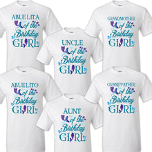 Load image into Gallery viewer, Mermaid Family Matching Birthday Party T-shirts Shirt Celebration Reunion Kids 3
