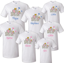 Load image into Gallery viewer, Elephant Birthday Matching T-shirt Party Family Kid Reunion Celebration Tee Shirt