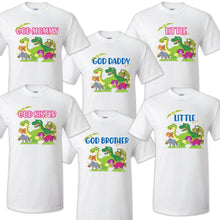 Load image into Gallery viewer, Dinosaur t shirt Birthday Matching Party Family Kid Tshirt Mom, dad, sister 2