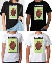 Load image into Gallery viewer, El Corazon T shirt / Raglan Loteria Shirt Mexican Bingo Funny Polaca Lottery Game heart