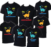 Load image into Gallery viewer, Dinosaur t shirt Birthday Matching Party Family Kid Tshirt Mom, dad, sister