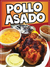 Load image into Gallery viewer, Pollo Asado Decal Window Sticker Mexican Food Truck Concession Vinyl Restaurant Grilled Chicken