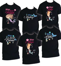 Load image into Gallery viewer, Mermaid Family Matching Birthday Party T-shirts Shirt Celebration Reunion Kids 2