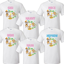 Load image into Gallery viewer, Monkey Birthday T Shirt Family matching celebration reunion party tee Gorilla