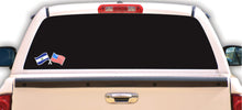 Load image into Gallery viewer, El Salvador USA Unity Flags Decal Car Window Laptop Vinyl Sticker Salvadorian