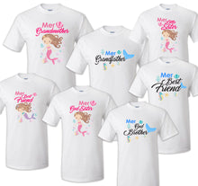 Load image into Gallery viewer, Mermaid Family Matching Birthday Party T-shirts Shirt Celebration Reunion Kids 2