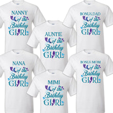Load image into Gallery viewer, Mermaid Family Matching Birthday Party T-shirts Shirt Celebration Reunion Kids 3
