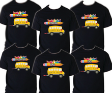 Load image into Gallery viewer, School Bus T shirt Captain Sailing Family Birthday Matching Party Celebration