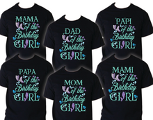 Load image into Gallery viewer, Mermaid Family Matching Birthday Party T-shirts Shirt Celebration Reunion Kids 3