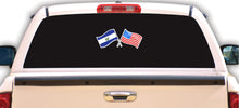 Load image into Gallery viewer, El Salvador USA Unity Flags Decal Car Window Laptop Vinyl Sticker Salvadorian