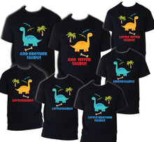 Load image into Gallery viewer, Dinosaur t shirt Birthday Matching Party Family Kid Tshirt Mom, dad, sister