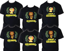 Load image into Gallery viewer, Lion Birthday T Shirt Family matching celebration reunion party tee kid Jungle