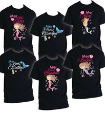 Load image into Gallery viewer, Mermaid Family Matching Birthday Party T-shirts Shirt Celebration Reunion Kids 2