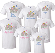 Load image into Gallery viewer, Elephant Birthday Matching T-shirt Party Family Kid Reunion Celebration Tee Shirt