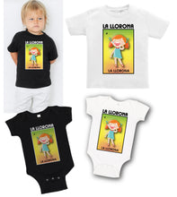 Load image into Gallery viewer, La Llorona Loteria Mexican Bingo Short Sleeve V-Neck Shirt Women's Crying Girl