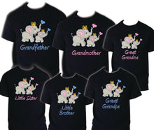 Load image into Gallery viewer, Elephant Birthday Matching T-shirt Party Family Kid Reunion Celebration Tee Shirt